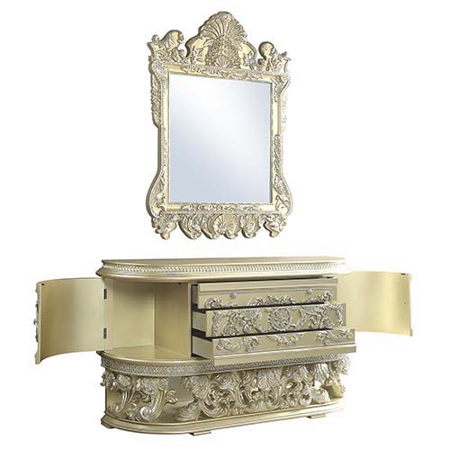 Vatican - Dresser - Champagne Silver Finish - Atlantic Fine Furniture Inc