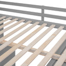 Full size Loft Bed with Drawers,Desk,and Wardrobe-Gray