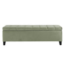 Wendover - Elegant Velvet Tufted Storage Bench With Lift-Up Top And Birch Wood Legs
