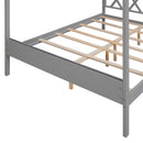 Full Size Wood House Bed with Storage Space, Gray (OLD SKU :LP000002AAE)