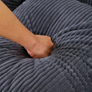 Luxury 8 Piece Modular U Shaped Sectional Sofa With Oversized Chaise Lounge And Bed Corduroy Upholstery