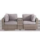 Handcrafted Outdoor Loveseat With Wicker Seating