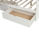 Bunk Bed With Storage Staircase, Slide, Desk, Drawers, And Shelves