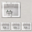 Medicine Cabinet With LED Vanity Mirror, Anti-Fog, Waterproof, Dimmable With Touch Switch