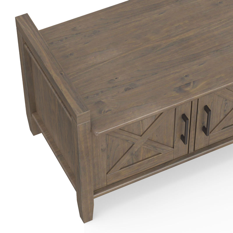 Ela - Entryway Storage Bench - Smoky Brown