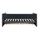 Corduroy Daybed With Two Drawers And Wood Slat