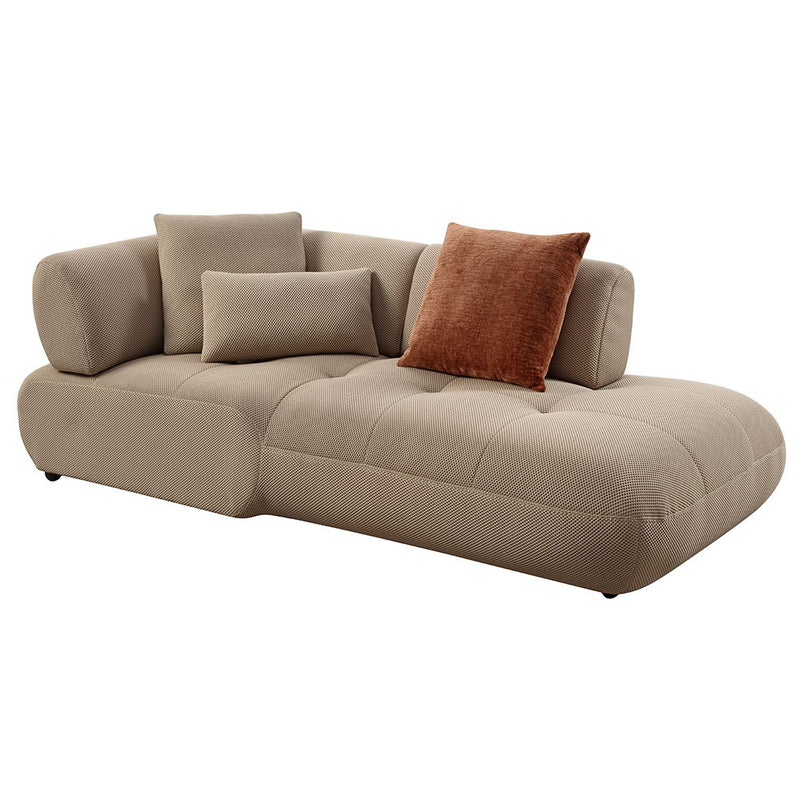 Carrick - Sectional Sofa With 6 Pillows - Beige