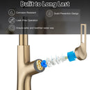 Kitchen Waterfall Faucet With Pull Down Sprayer, Single Handle, 360 Degree Rotating