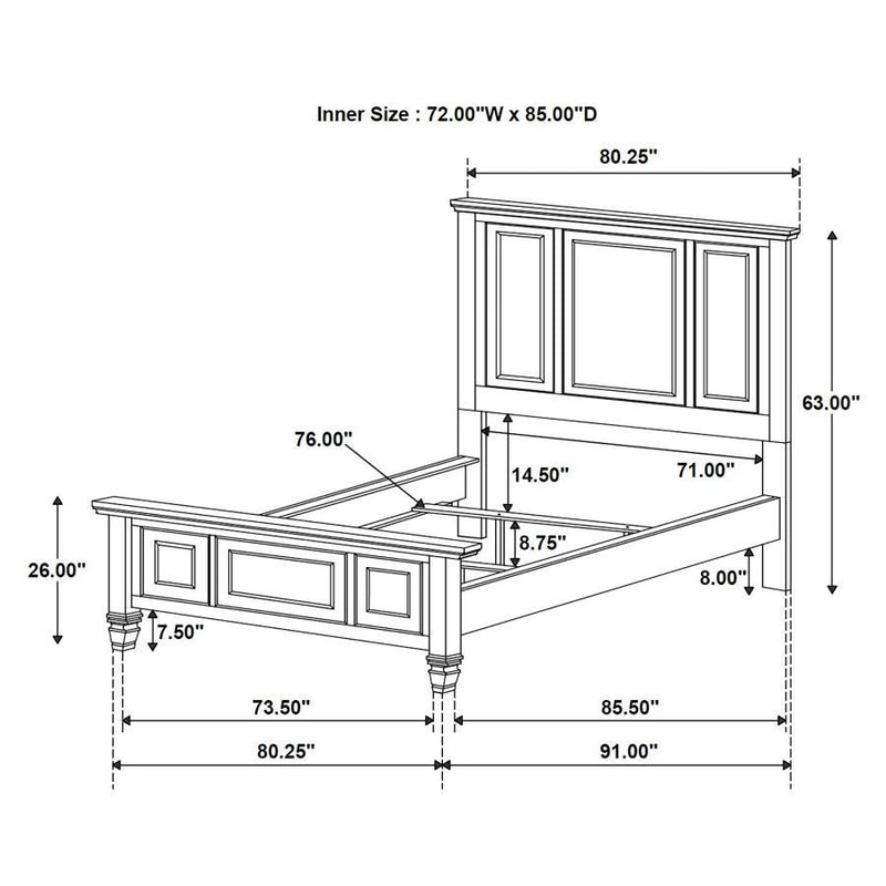 Sandy Beach - Panel Bed Bedroom Set