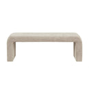Modern Contemporary Boucle Waterfall Bench