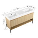 Modern Bathroom Vanity Combo With Single Resin Sink And Storage Cabinet