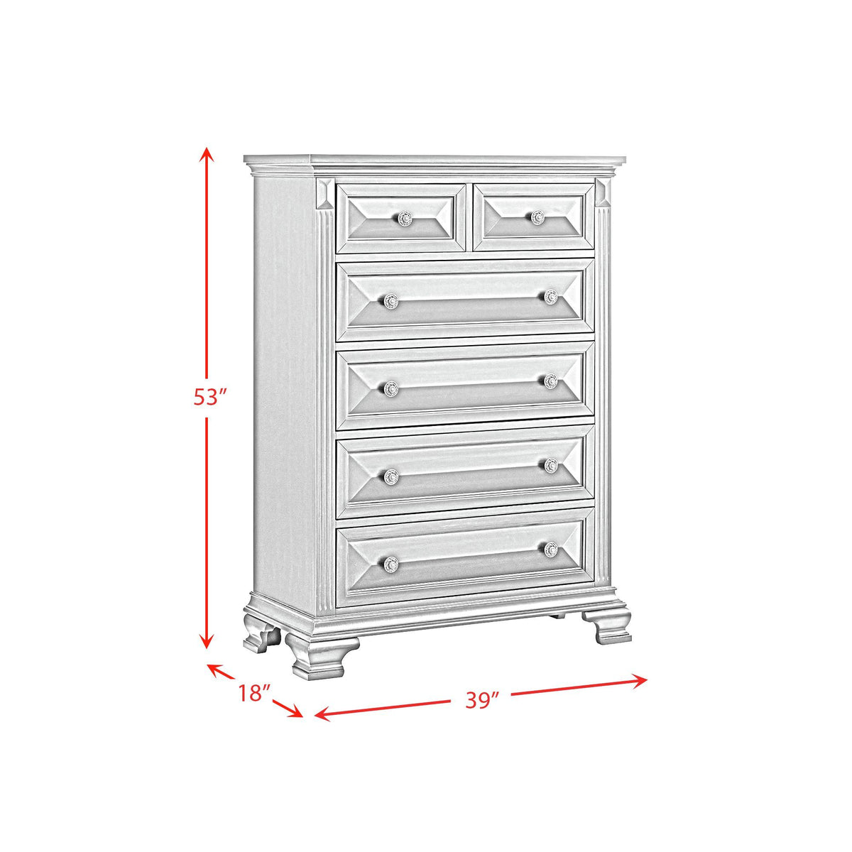 Bridgestone 6-Drawer Chest in Black by Elements International, view 11