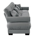 Modern Oversize Sofa With Cloud Like Comfort, Featuring Waist And Throw Pillows
