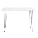 Mid-Century Modern Hairpin Leg Computer Desk - White