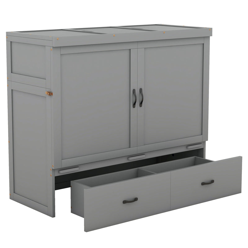 Murphy Bed With USB Port And A Large Drawer