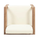 Outdoor Club Chair With Cushion And A Shape Legs - Beige