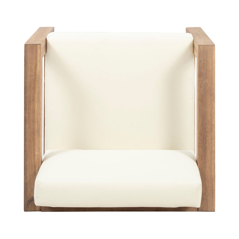 Outdoor Club Chair With Cushion And A Shape Legs - Beige