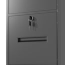 Modern 4 Drawer Metal Vertical Filing Cabinets With Lock For Home Office, Steel Construction, Letter / Legal / A4 / F4 Size - Brushed Nickel