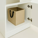 Elise - Modular Wood Closet System With Mirror In Customizable Storage Solution - White