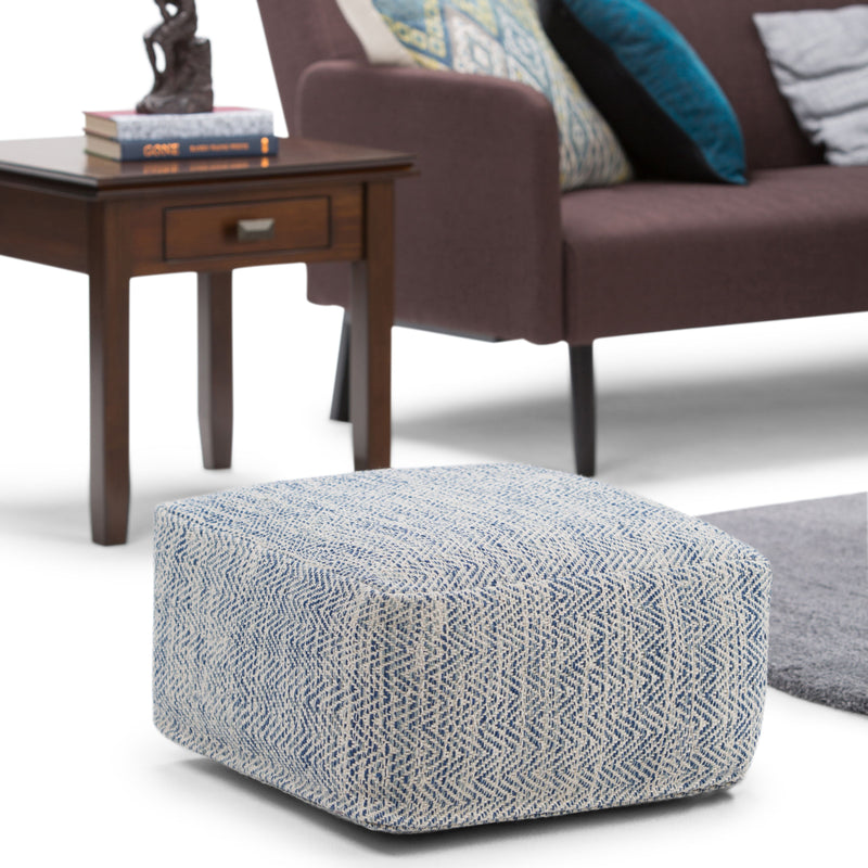 Nate - Handcrafted Square Pouf