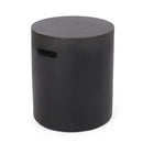 Outdoor End Table With Cutout Handle - Copper