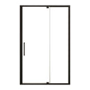 Adjustable Shower Door With Clear SGCC Tempered Glass And Aluminium Alloy Frame - Matte Black