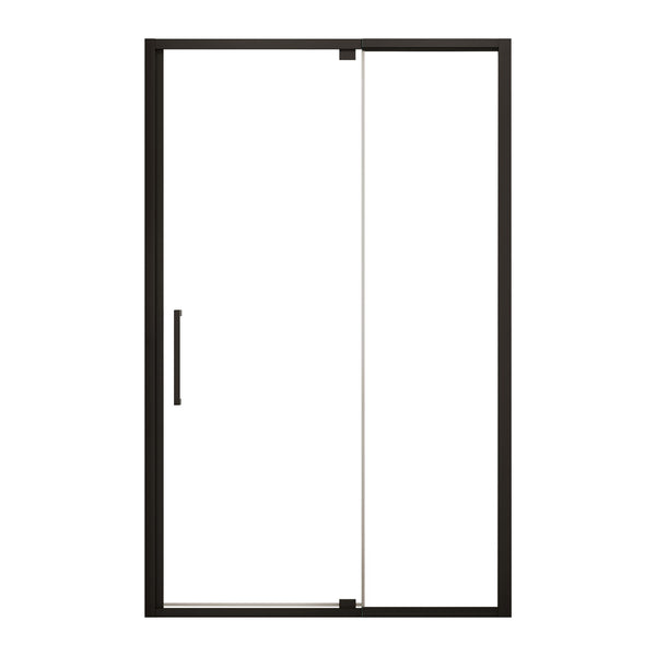 Adjustable Shower Door With Clear SGCC Tempered Glass And Aluminium Alloy Frame - Matte Black