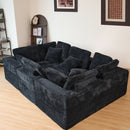 Modular U Shaped Sectional Sofa With Reversible Design