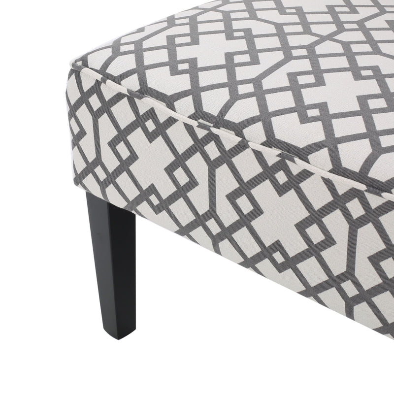 Contemporary Loveseat With Upholstered Fabric And Birch Wood Legs - Gray