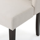 Modern Wingback Dining Chair (Set of 2) With Upholstered - Ivory