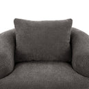 360° Swivel Barrel Sofa Chair With Throw Pillow, Chenille Upholstered Accent Chair