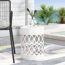 Outdoor Metal Large End Table, Modern Design