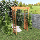 Arbor, Wedding Arch For Ceremony, Trellis For Plant Climbing, Christmas Decor Pergola For Garden Backyard - Yellow
