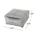 Nati - Square Pouf Ottoman And Floor Cushion - Smoke