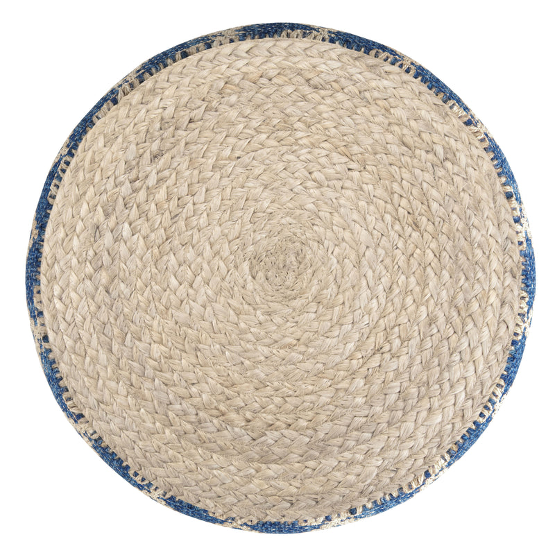 Edgeley - Handcrafted Round Pouf