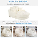 Modern Chaise Lounge Upholstered Sofa Couch With Tufted Seat And Detachable Pillows For Living Room