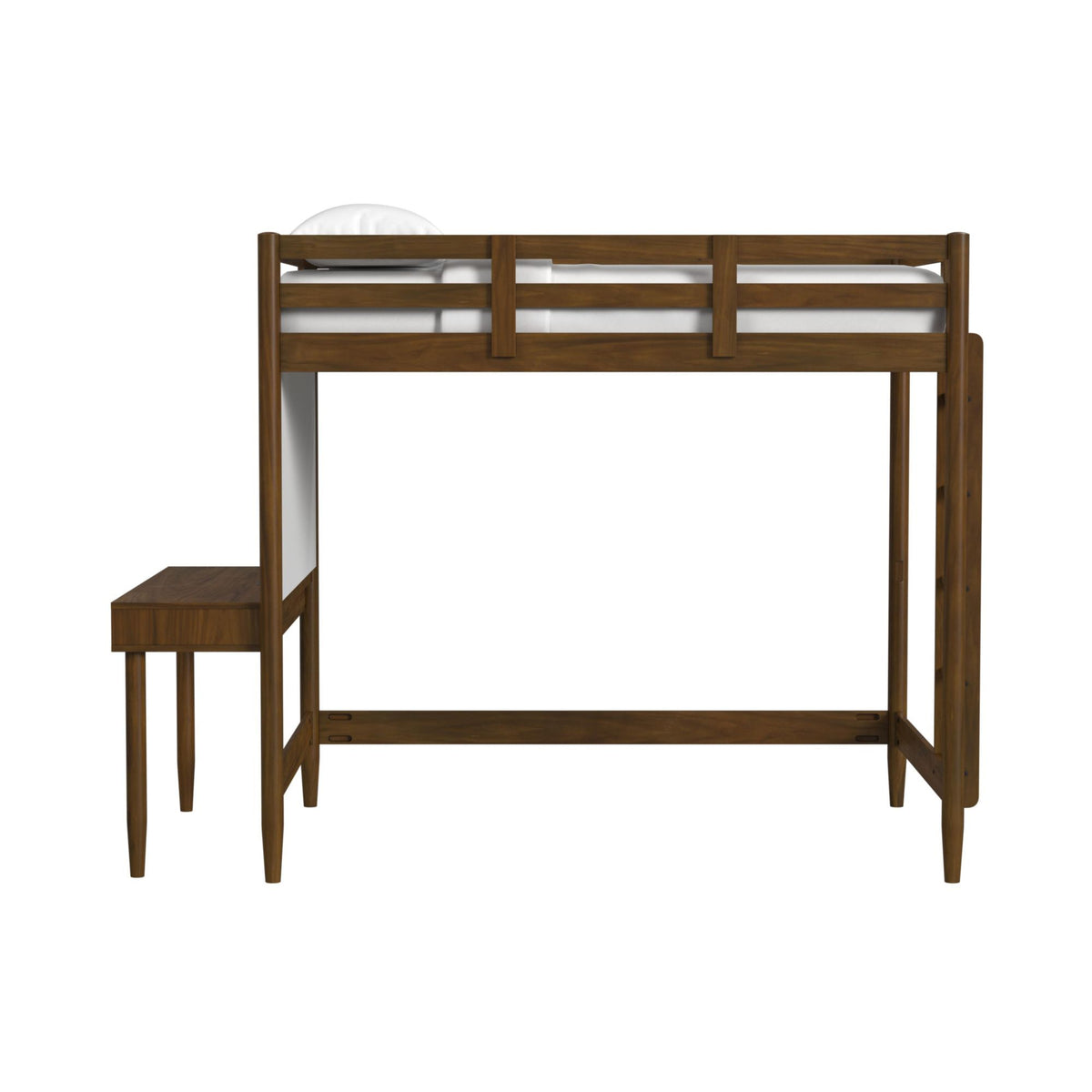 Malibu Full Loft Bed in Walnut by Elements International, view 7