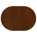 Jedda - 5 Piece Oval Dining Table Set - Dark Walnut - Atlantic Fine Furniture Inc