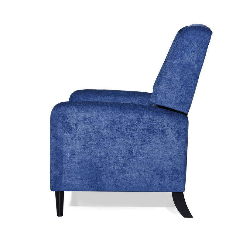 Oversized Textured Fabric Pushback Recliner