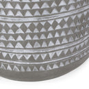 Outdoor Side Table With Cylindrical Shape - White