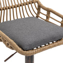 Modern Swivel Bar Stools Adjustable Counter Chairs With Footrest (Set of 2)