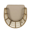 Randy - Modern Wicker Chair With Water Resistant Cushions - Brown / Beige