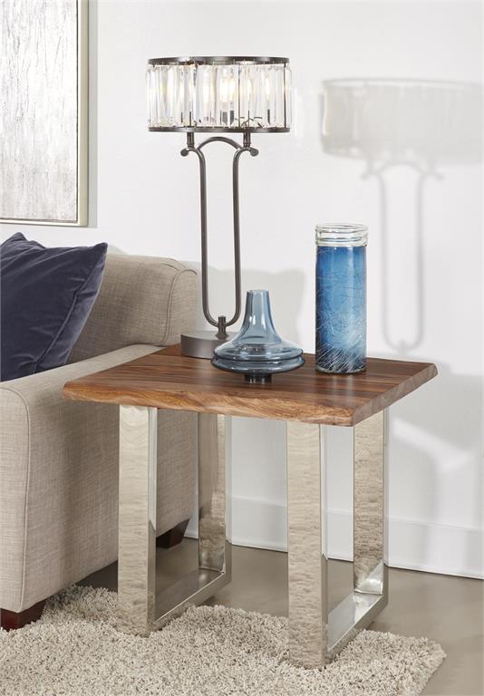 Henderson Solid Wood Live Edge Top End Accent Table