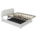 Upholstered Platform Bed With Hydraulic Storage System