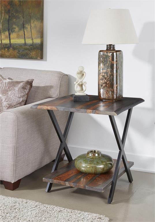 Forrest Rustic Industrial Style End Table