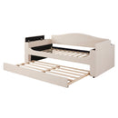 Upholstered Daybed With Storage Armrests, Trundle And Latest Integrated Bluetooth Audio System