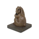 Hand Crafted Rabbit Umbrella Base With Playful Design - Light Brown