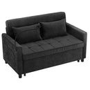 Loveseat Sofa Bed Sleeper With Reversible Backrest, Side Pockets, USB Ports, Phone Holder