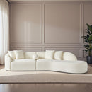 Elijah - Japandi Curvy Sectional Sofa - Beige