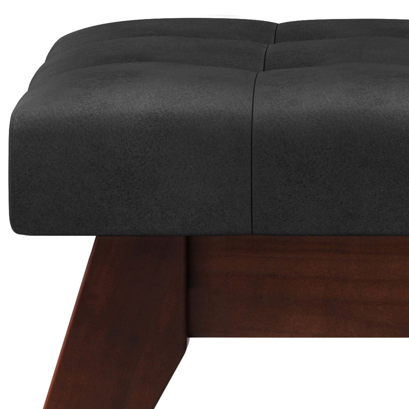 Draper - Upholstered Mid Century Tufted Ottoman Bench